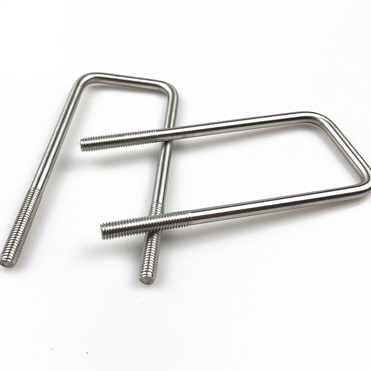 Din Oem Offerted M6-m40 Plain Stainless Steel Square U Bolts