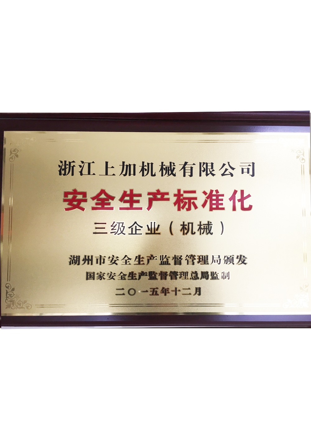 2015年度    安全生產(chǎn)標準化（三級企業(yè)）