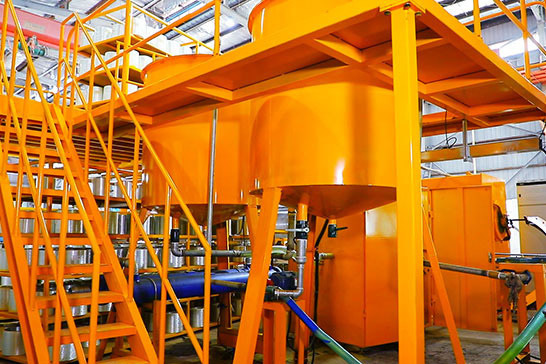 Program control liquid material supply station