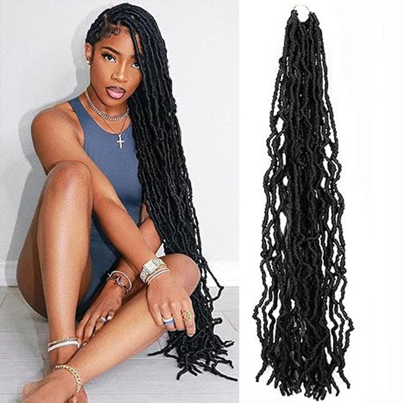 Irregular dirty braids RE401 braided hair African dirty braids European and American wigs synthetic hair NU Locs worm curls