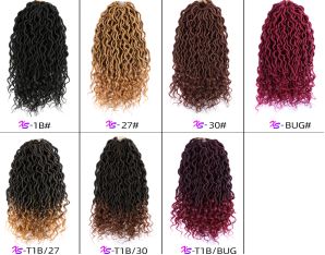 European and American wigs have curved upper and lower tubes, curved African dirty braids, twisted braids, hollow braids, faux locks, and goddesses