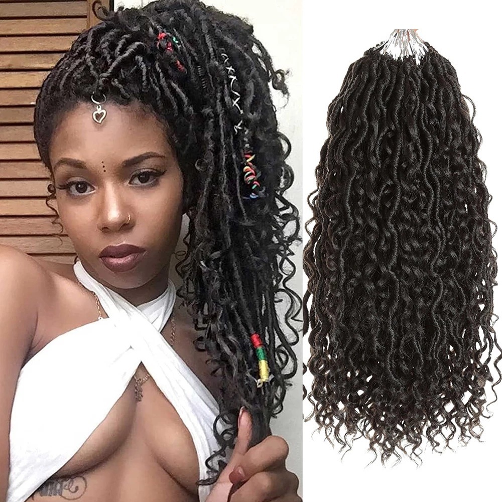 European and American wigs, dirty braids, consorts Faux Goddess River Locs, synthetic crochet hair, African twisted braids