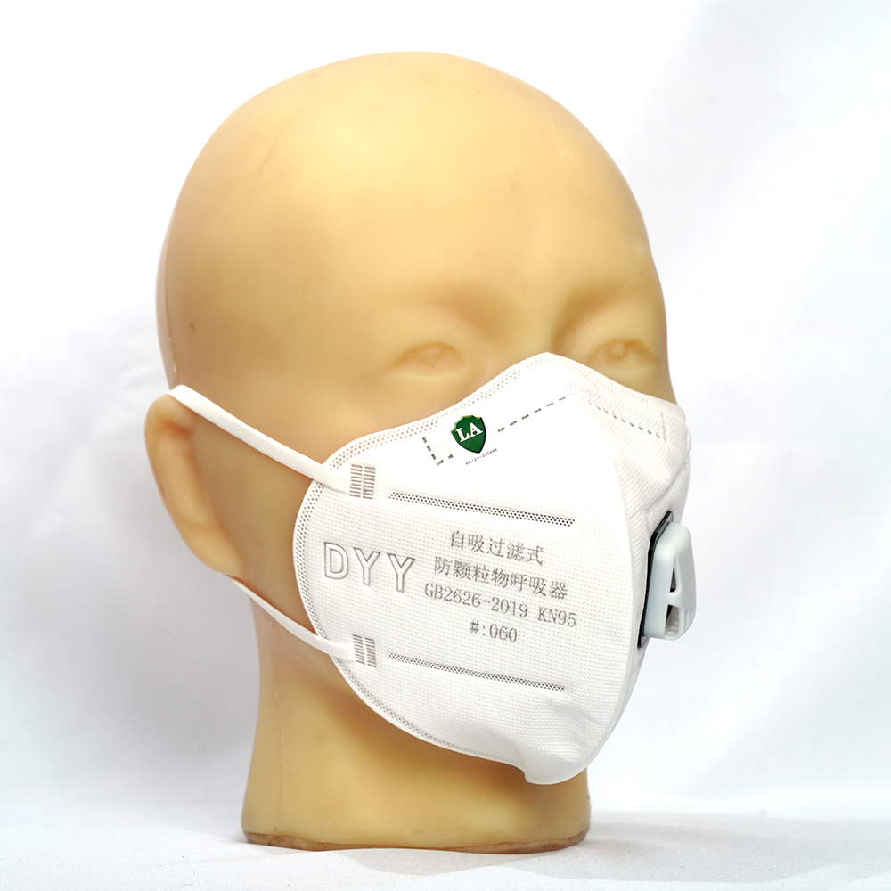 DYY-18060V+耳戴式 自吸過(guò)濾式防顆粒物呼吸器隨棄式面罩(口罩)呼吸閥。GB2626-2019 KN95