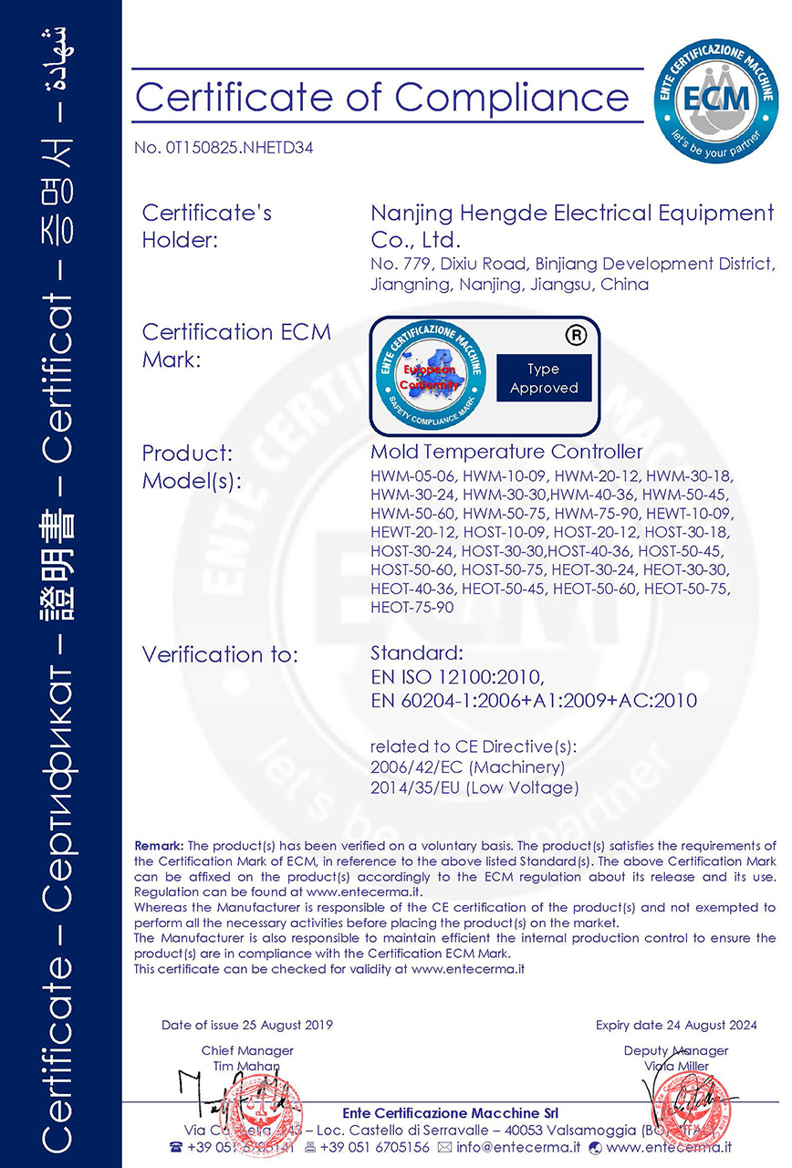 Chiller CE Certification