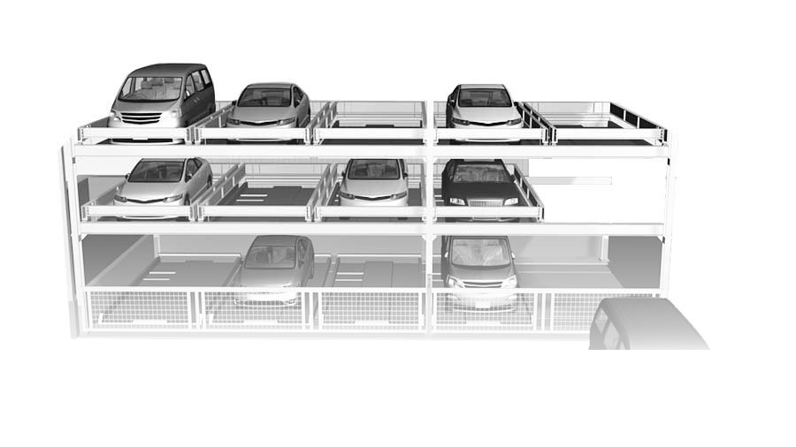 3 layers puzzle parking