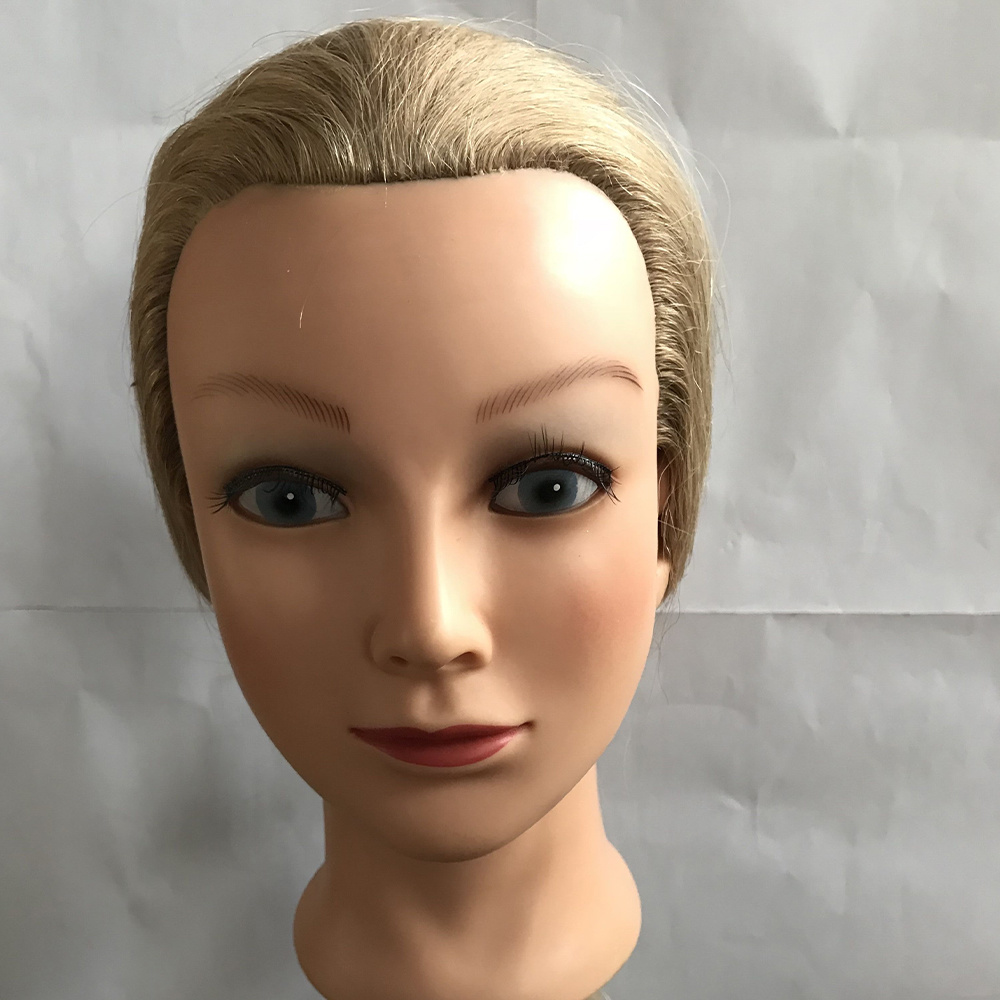 human hair traning head with eye lash 27#