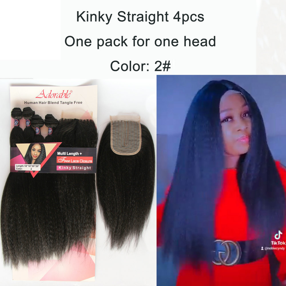 Kinky straight    4PCS