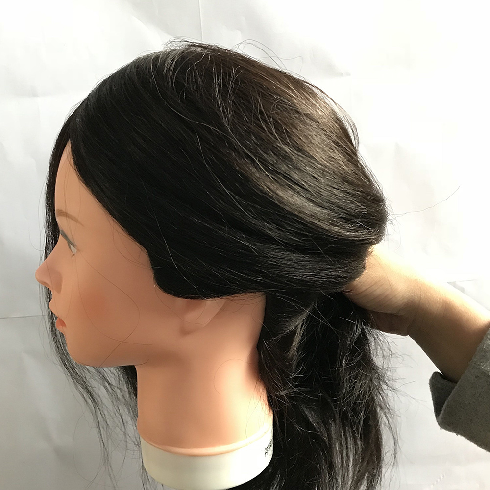 human hair traning head natural color