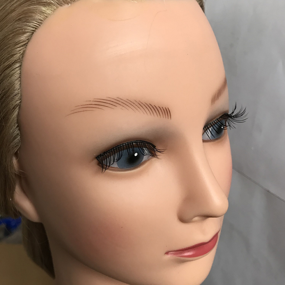 human hair traning head with eye lash 27#
