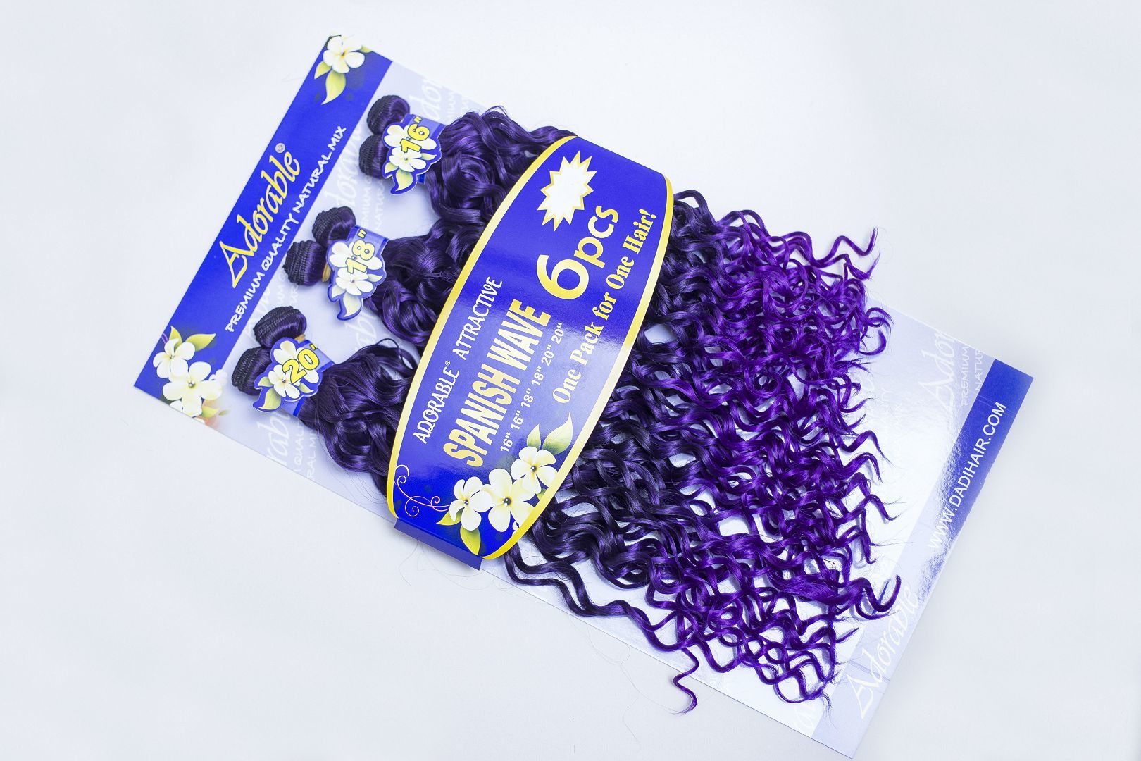 Spanish wave 6pcs T1bpurple