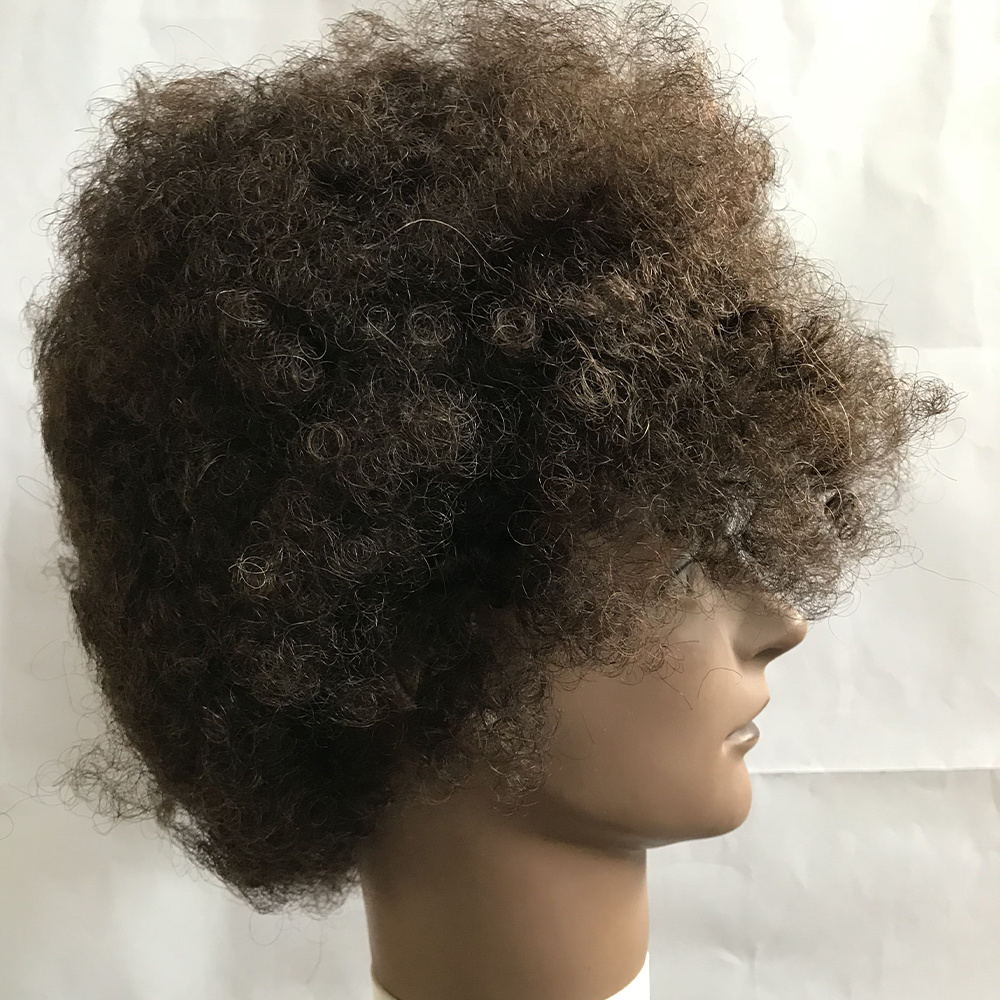 Curly human hair traning head