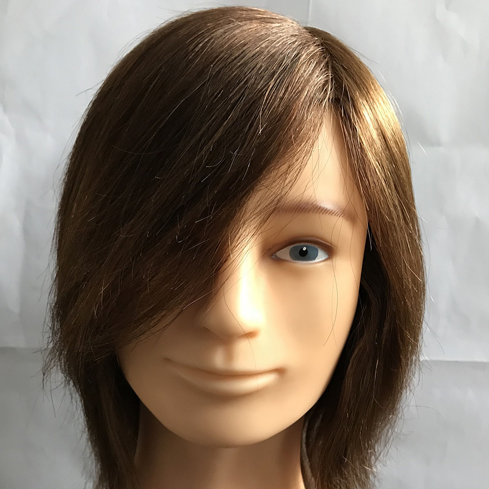 male human hair traning head 4#