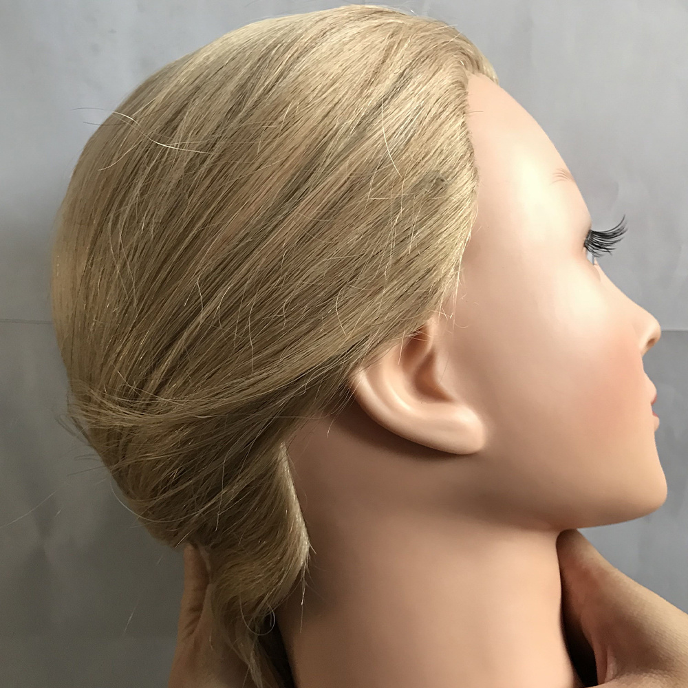 human hair traning head with eye lash 27#