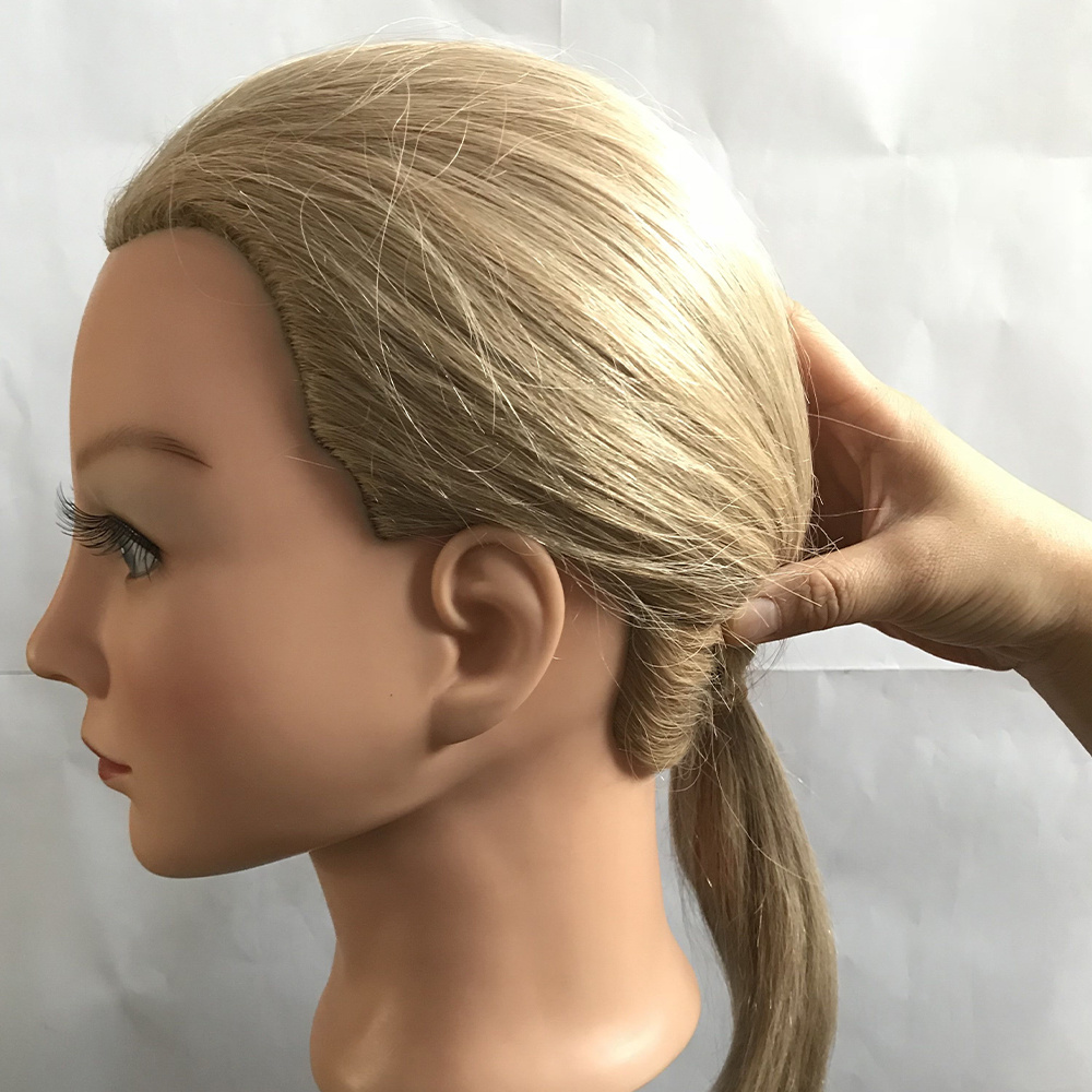 human hair traning head with eye lash 27#