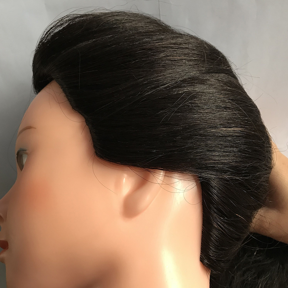human hair traning head natural color