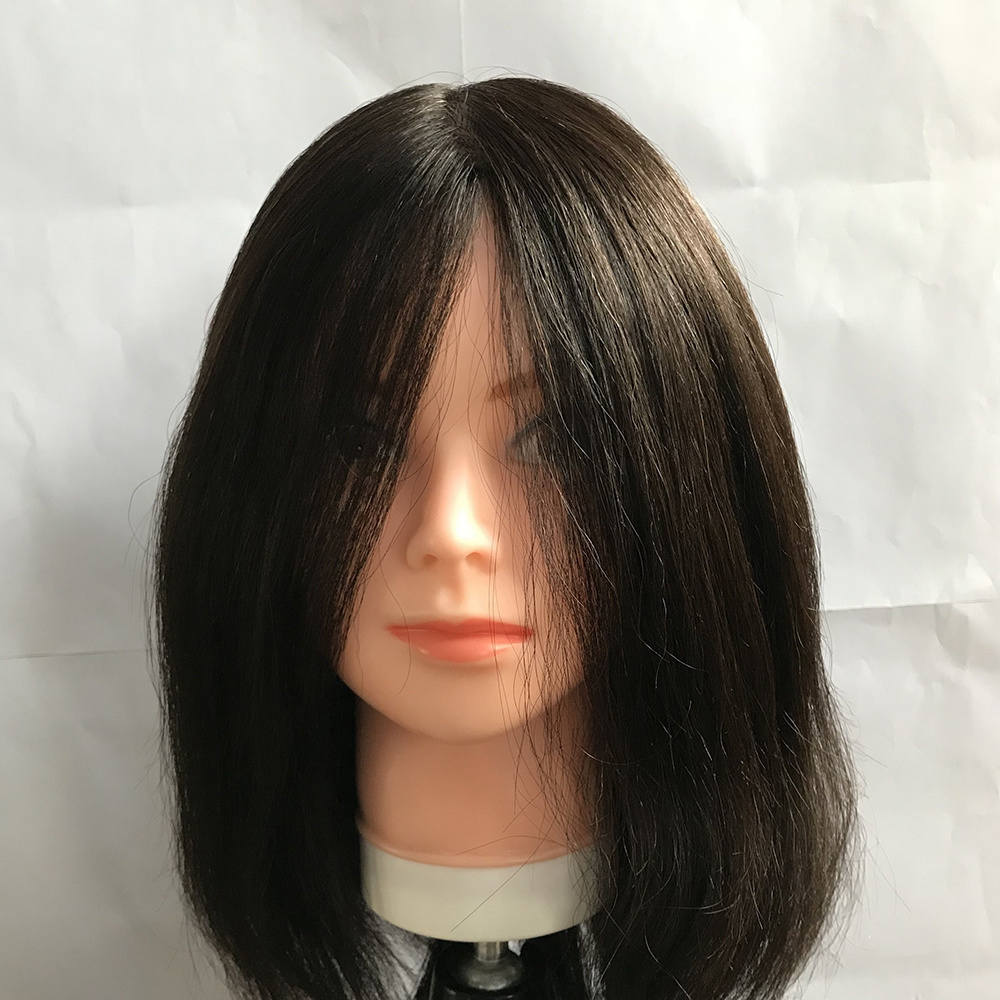 human hair traning head natural color