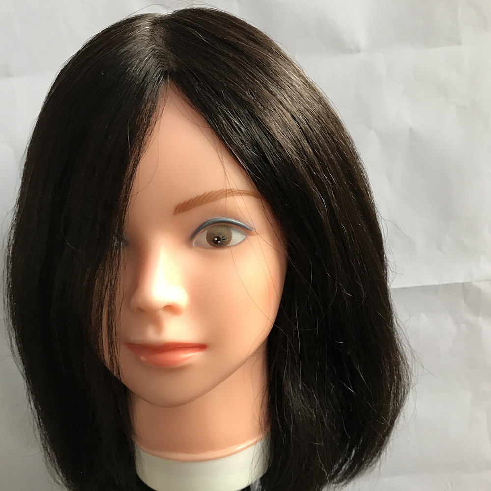human hair traning head natural color