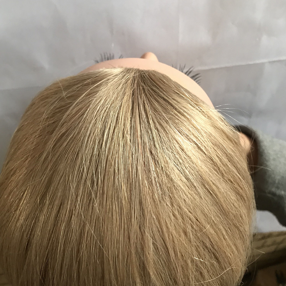 human hair traning head with eye lash 27#