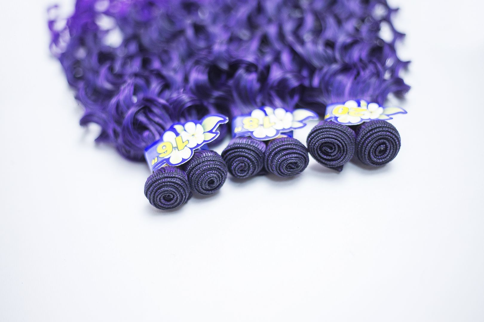 Spanish wave 6pcs T1bpurple