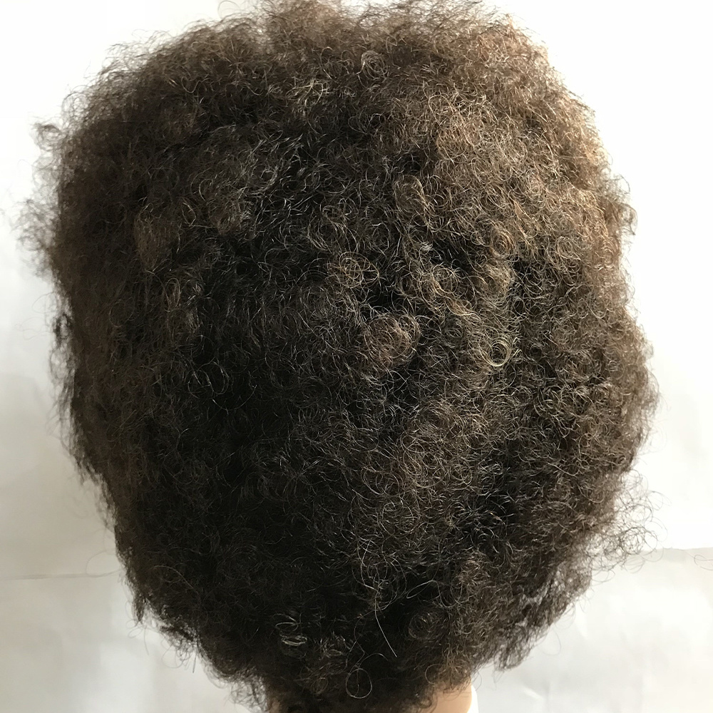 Curly human hair traning head