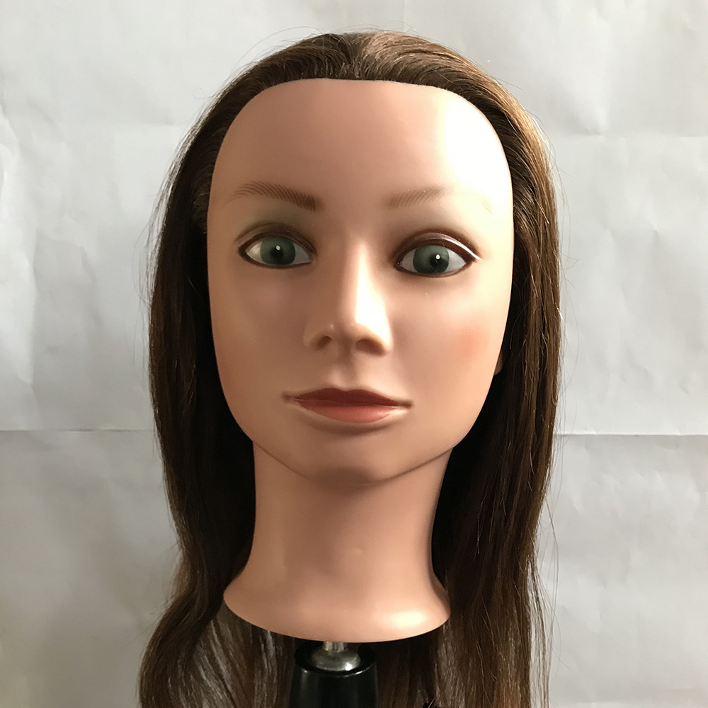 human hair traning head light color