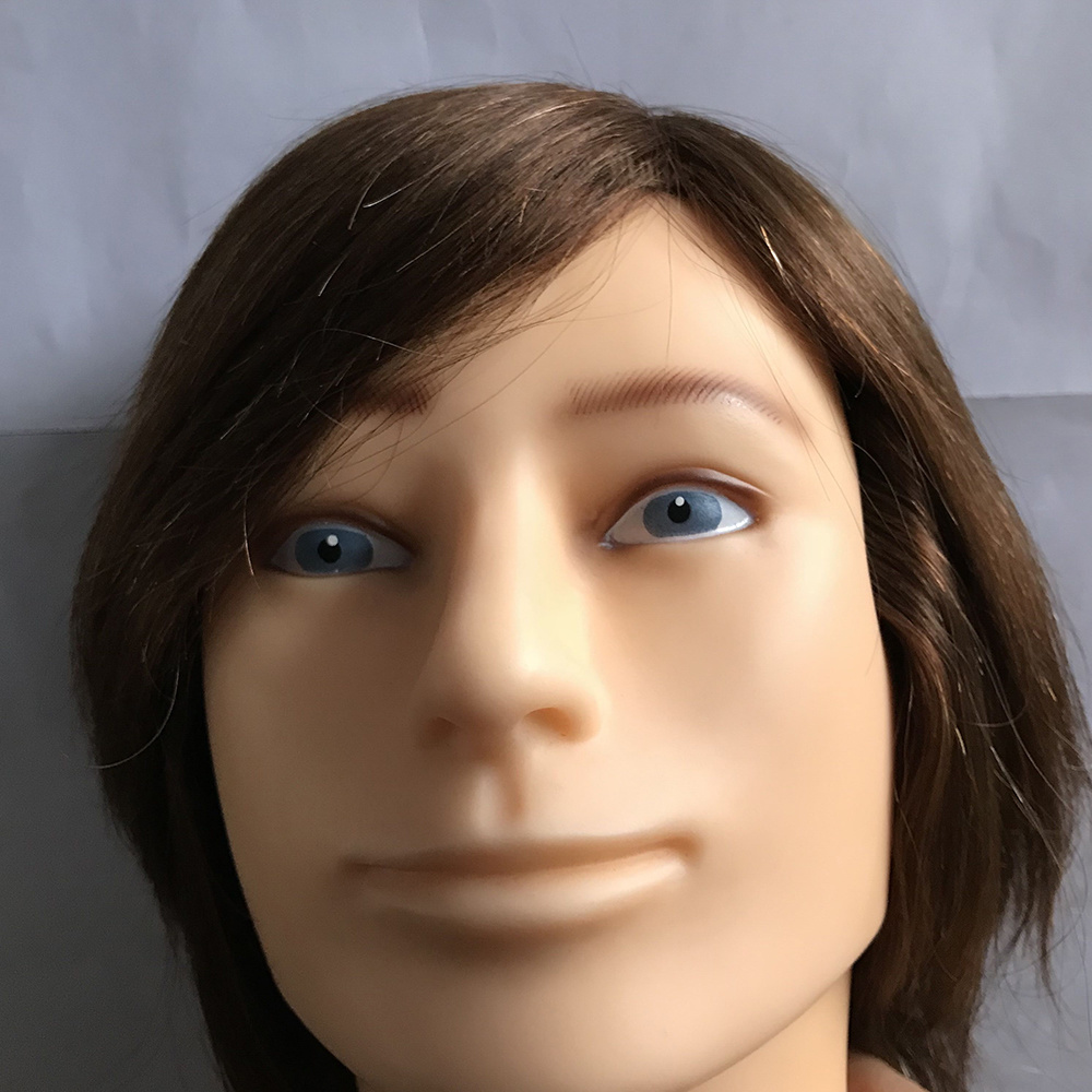 male human hair traning head 4#