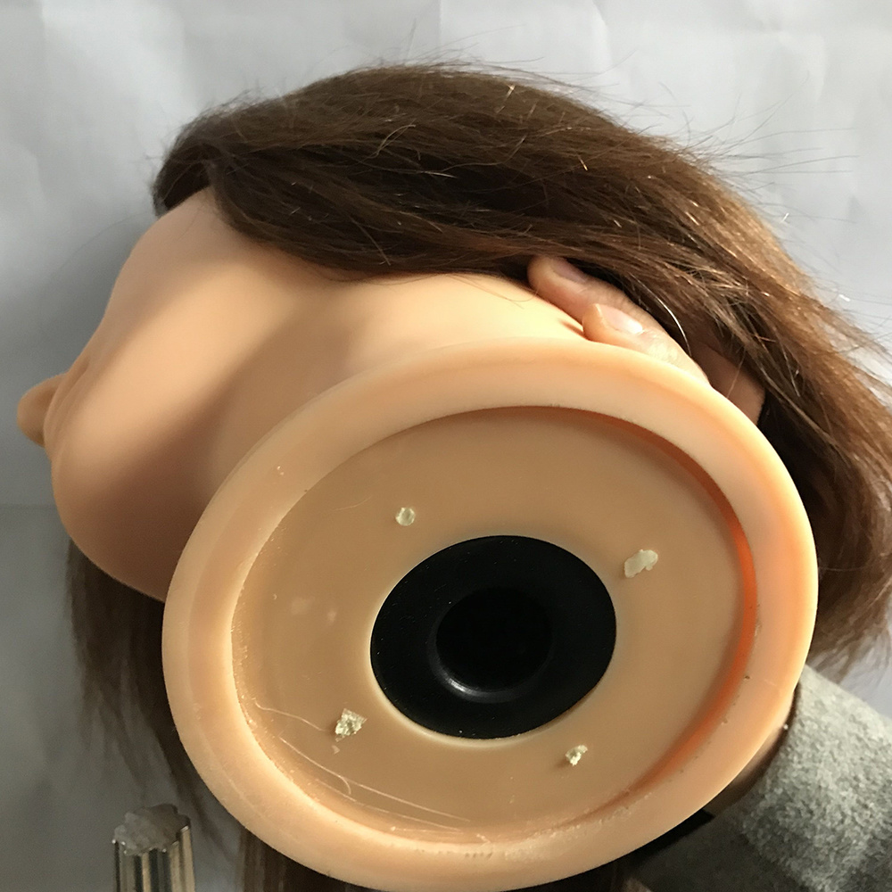 male human hair traning head 4#