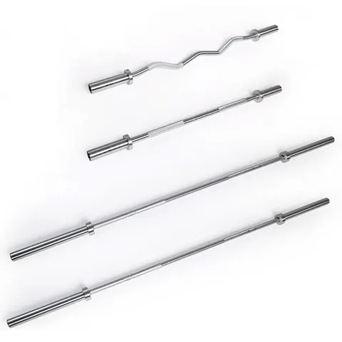 Factory Direct Sales Wangdi Chrome Barbell Bar Triceps Barbell Bar Gym Weightlifting Barbell Bar