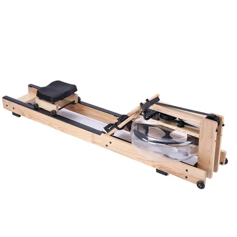 Gym Commercial Professional Fitness Equipment Cardio Machine Foldable Wooden Water Resistance Rowing Machine