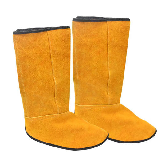 Welding foot protection, flipping, cowhide welding foot cover, leg protection, anti scalding, anti splashing feet