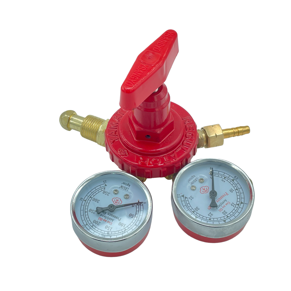 Top quality red color acetylene gas pressure regulator Acetylene regulator for welding parts