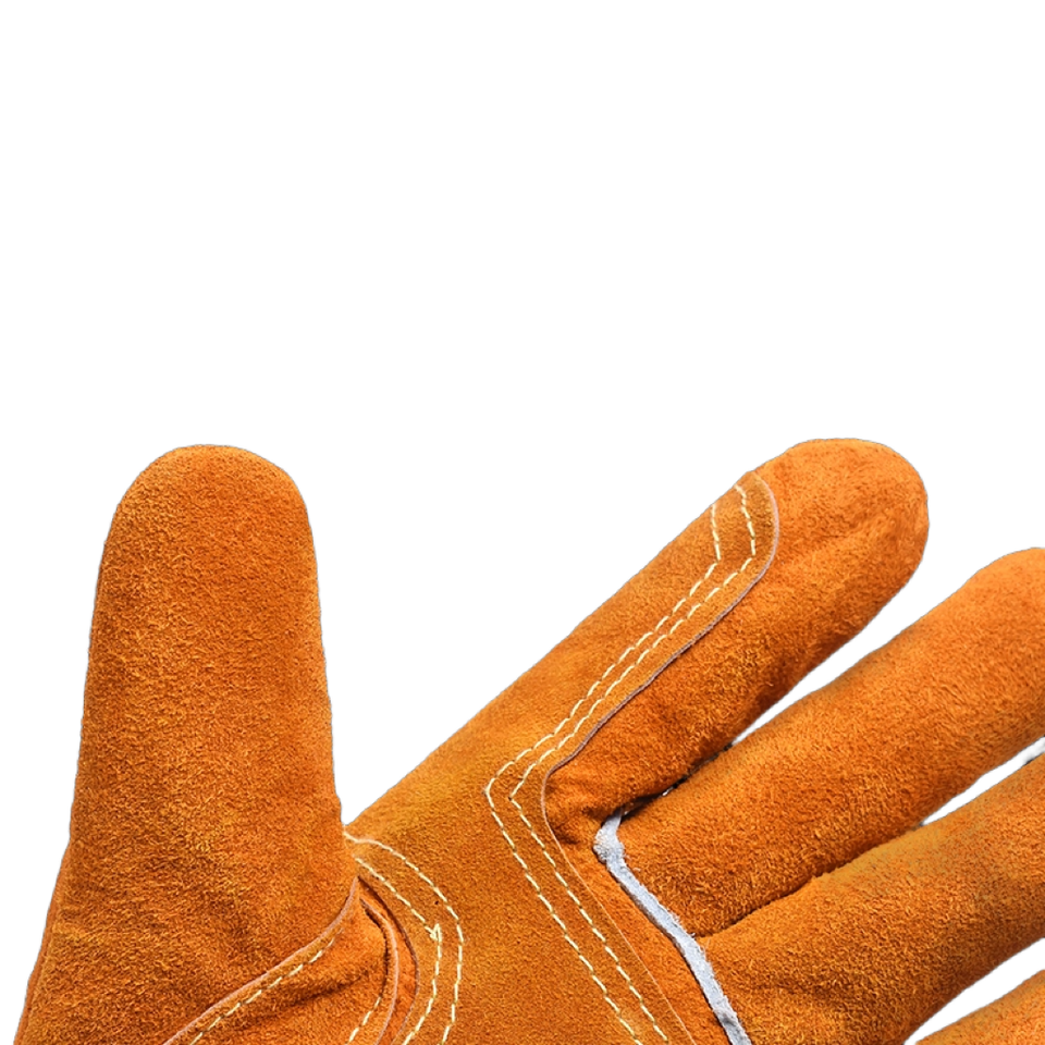golden brown pure cowhide fireproof and wear-resistant welding accessories
