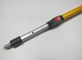 Heavy duty fibreglass extension pole with PP botton system