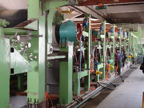 缅甸国家耶尼工厂--双面白班纸生产线一条由山东信和制造