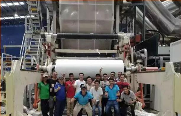 Xinhe 2850/1600 toilet paper machine started successfully in Qishun, Vietnam