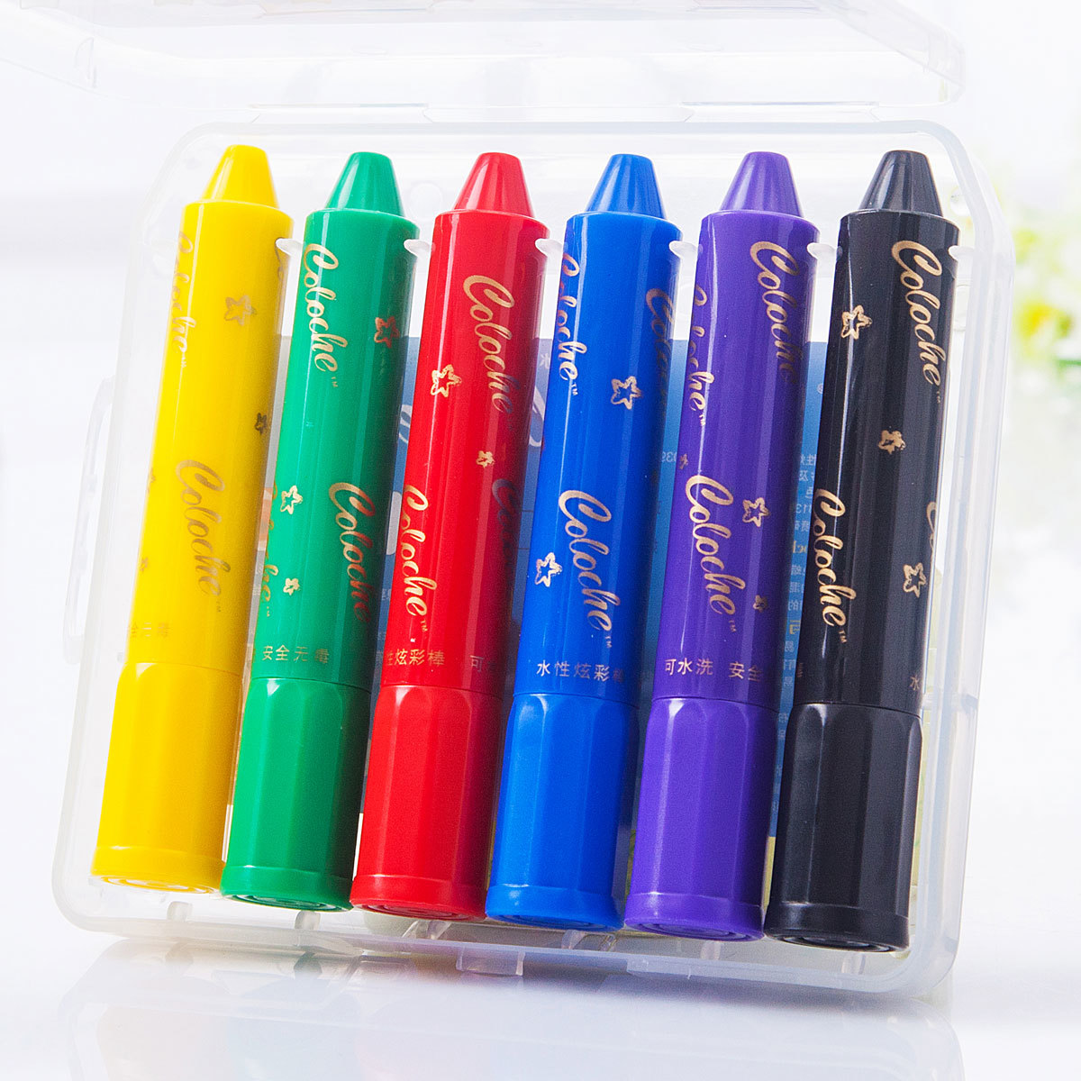  Watercolor Crayons 6 Colors