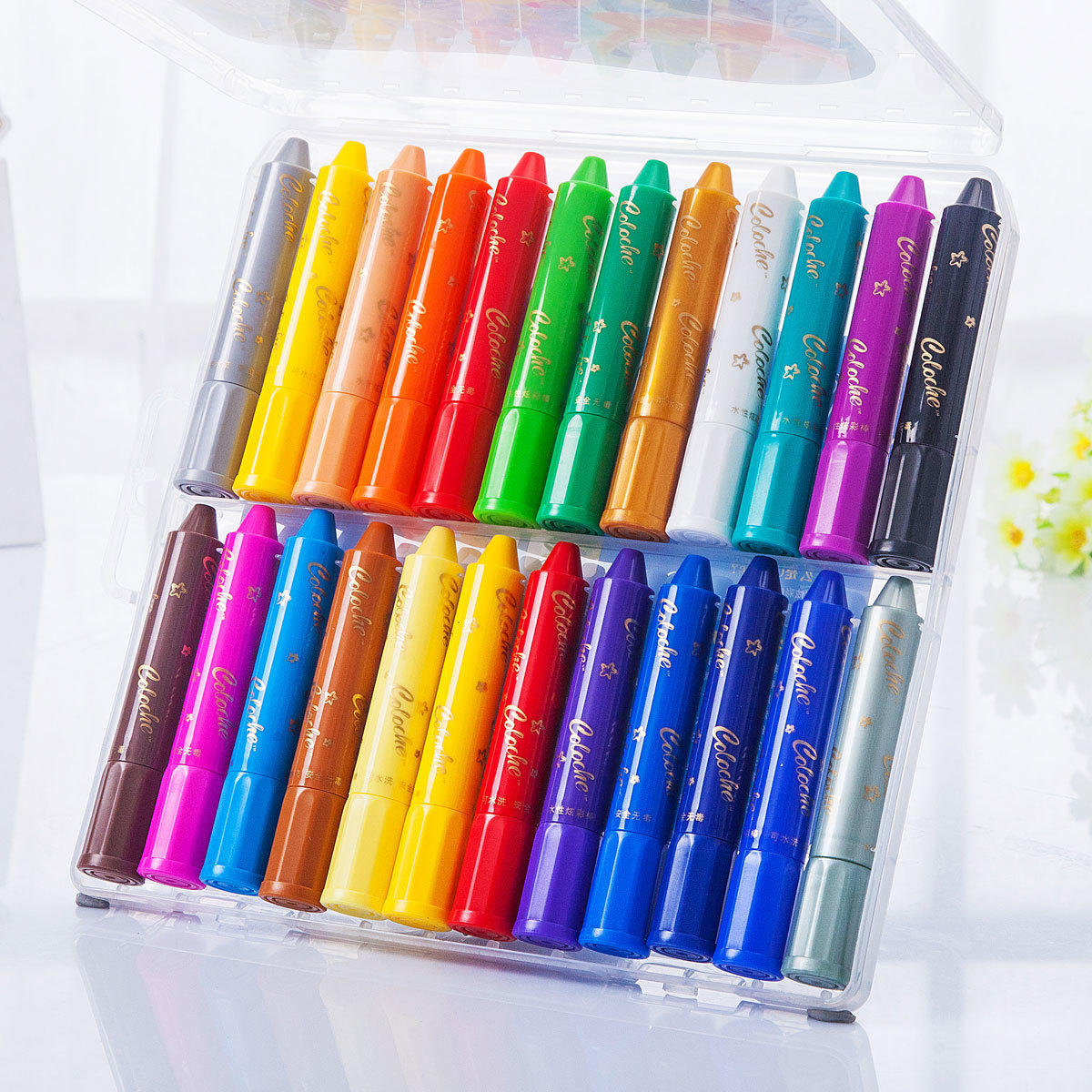  Watercolor Crayons 24 Colors