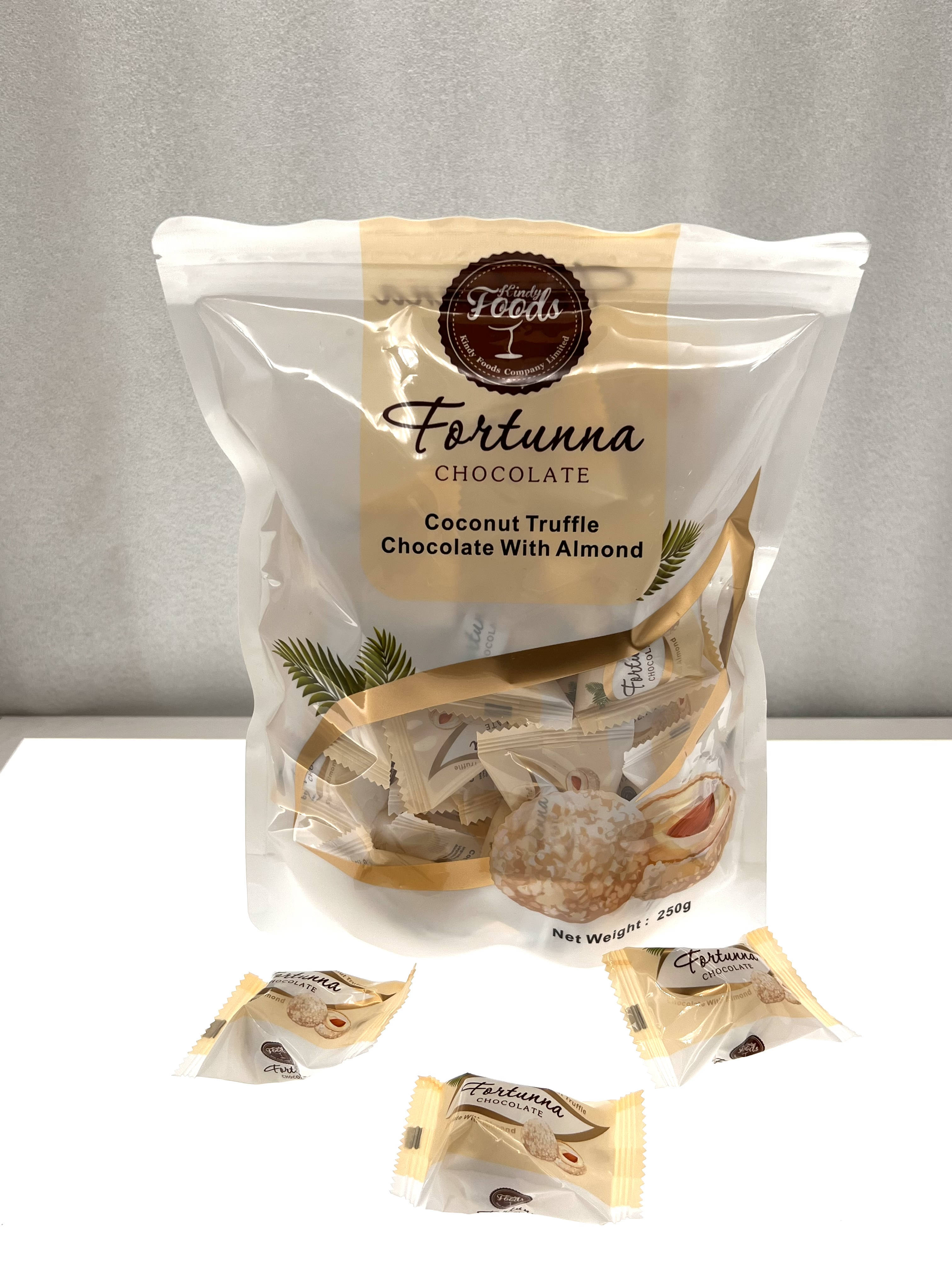250g Fortunna Coconut White Truffle with Almond