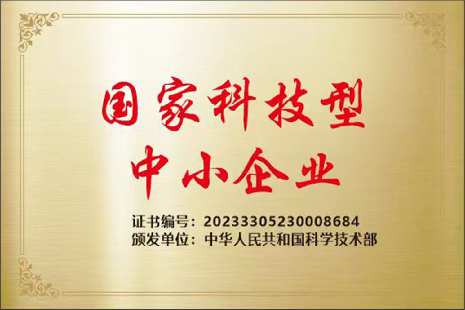 National technology-based small and medium-sized enterprises National technology-based small and medium-sized enterprises