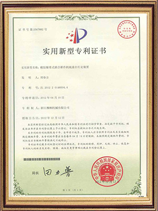 Utility Model Patent Certificate 3