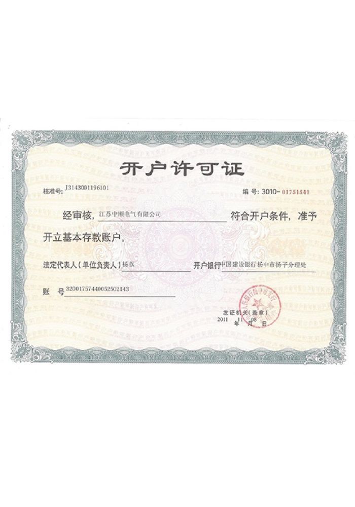 Account Opening Permit Account Opening Permit