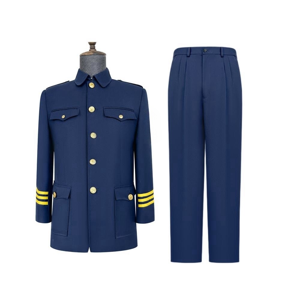 Cinta tejida contraste uniforme Traje de guardia de seguridad