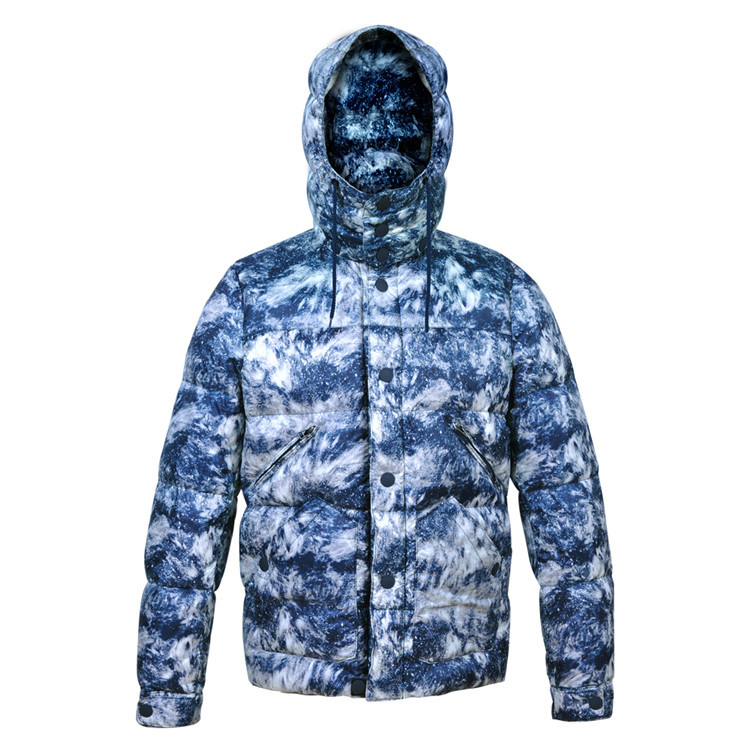 Chaqueta impresa de los hombres abajo