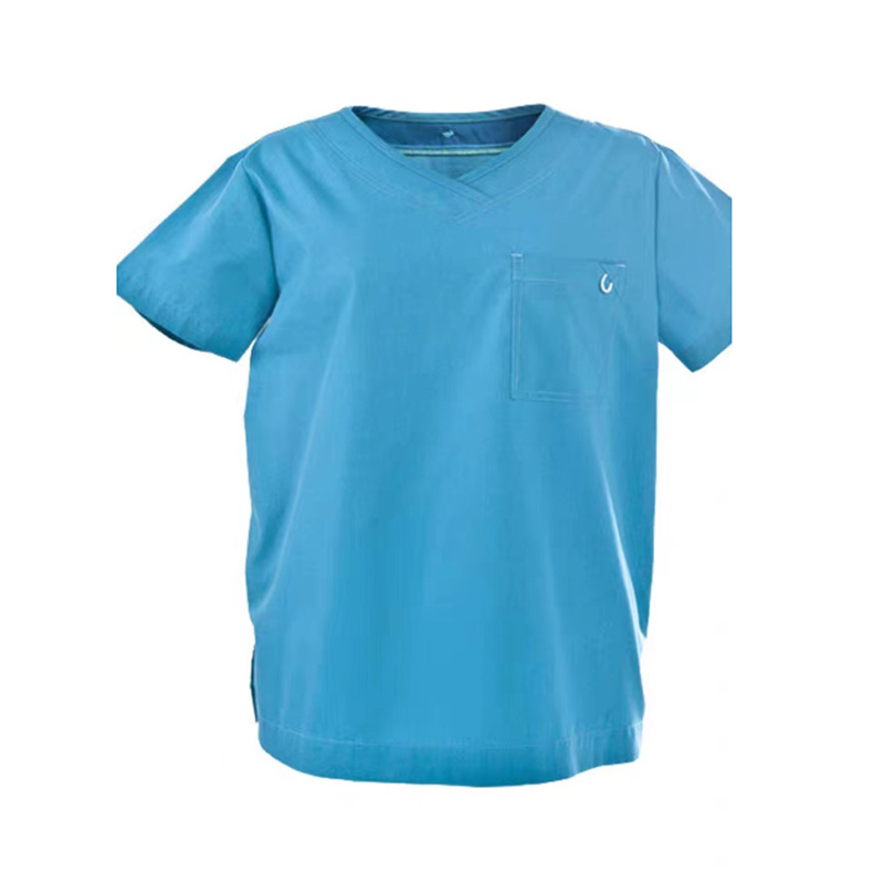 Traje de dos piezas Doctor de manga corta con cuello en V para hombre