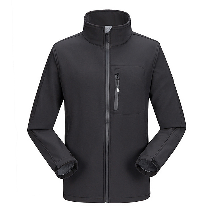 Chaquetas de cáscara suave delgada de una sola capa a prueba de viento para hombres