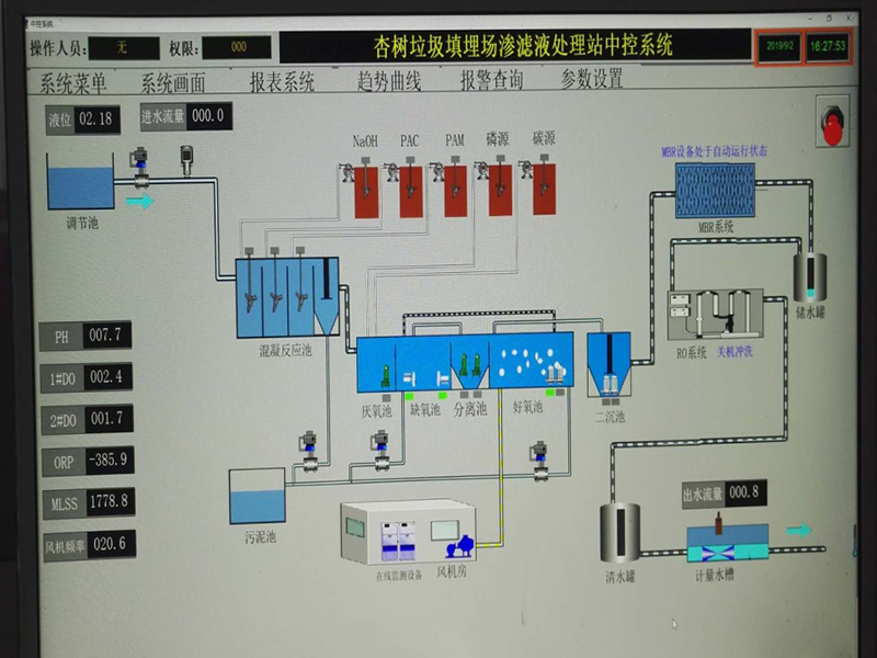 杏樹垃圾填埋場滲濾液處理站技改項目（100m3h)