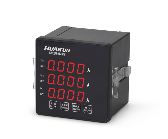 Digital three-phase ammeter