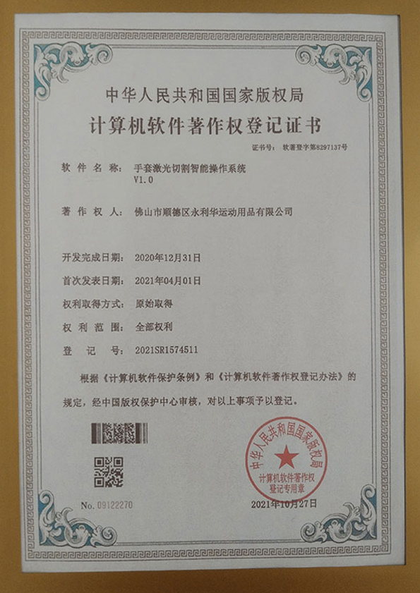 Computer Software Copyright Registration Certificate 01