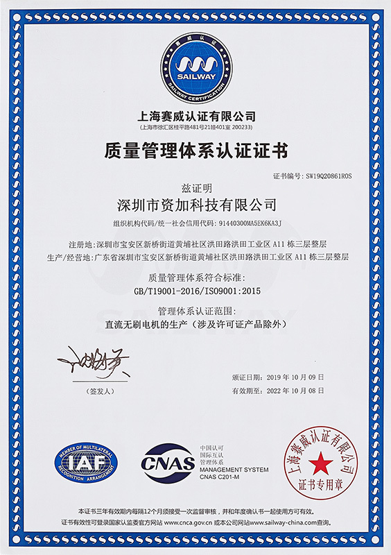 Quality Management System Certification