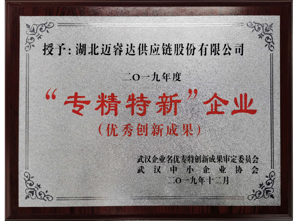 2019年度“专精特新”企业（优秀创新成果）